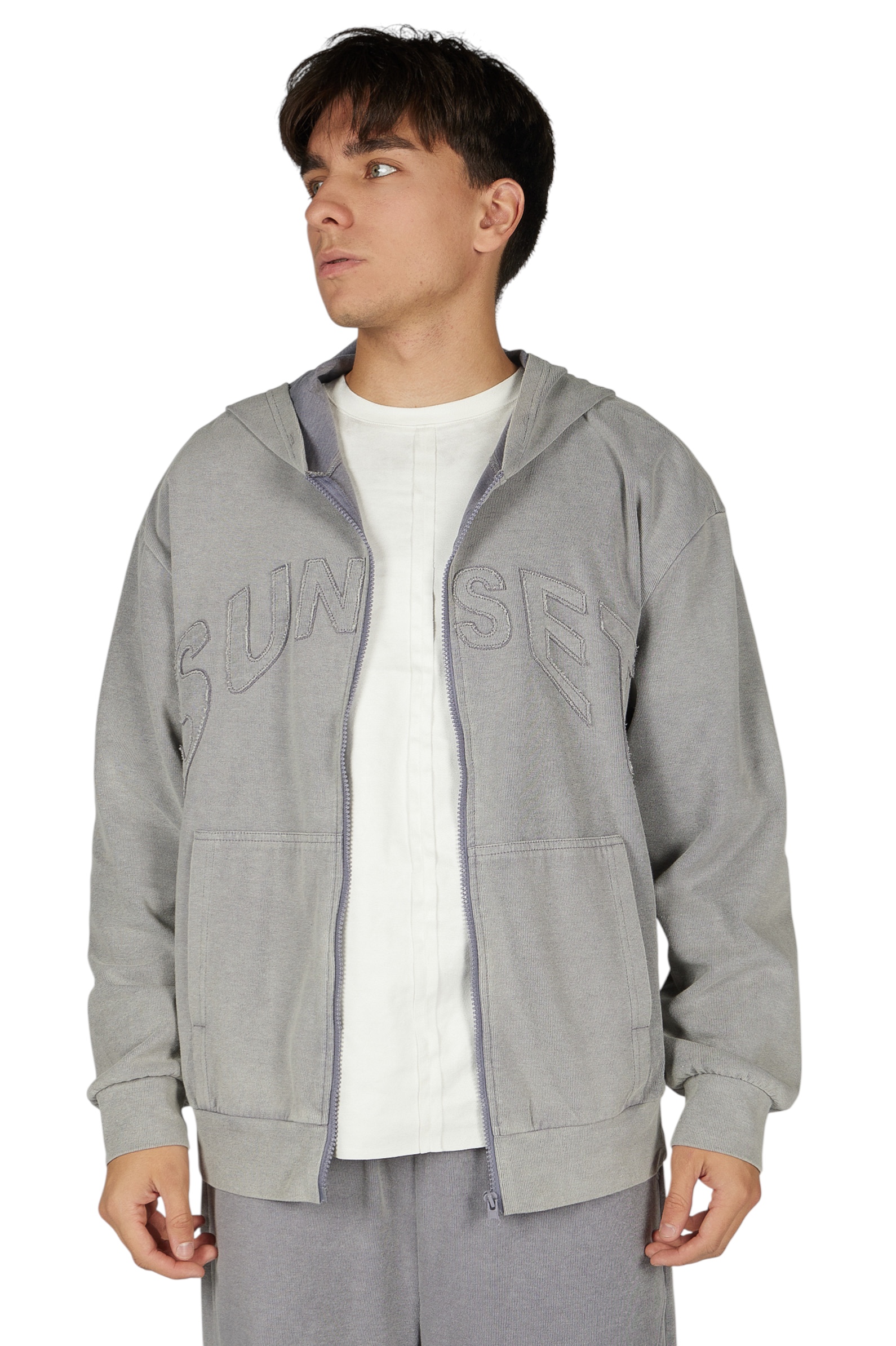 Толстовка АРТ.B-HDZ36038,сер,хл