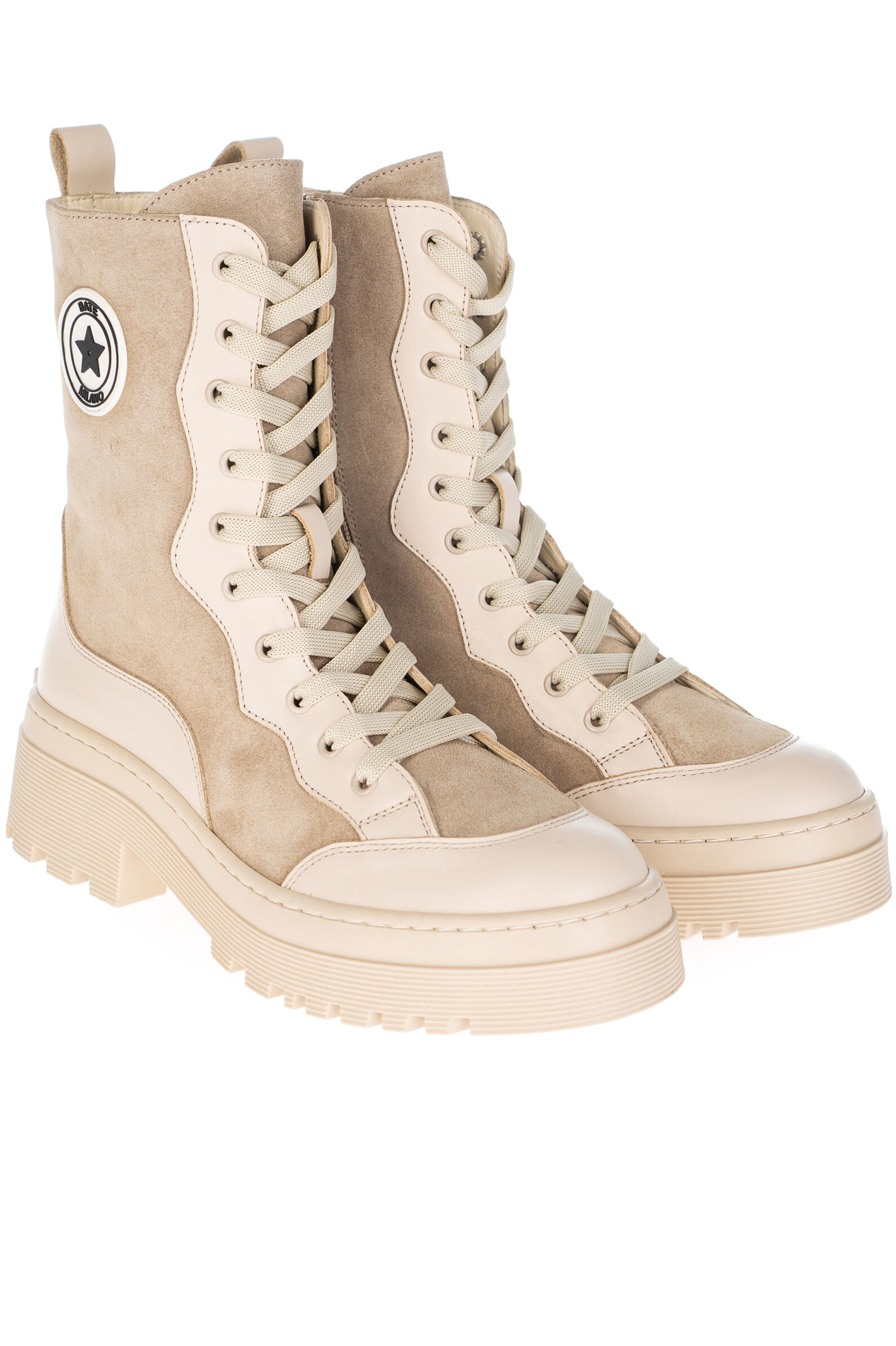 Ботинки жен. АРТ.26556,беж,н.к-з/байка