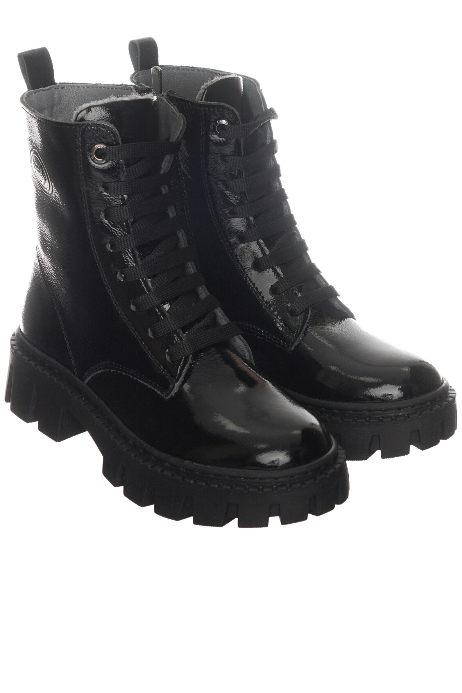 Ботинки дев. АРТ.5-512448-2558,чер,н.лак/шер