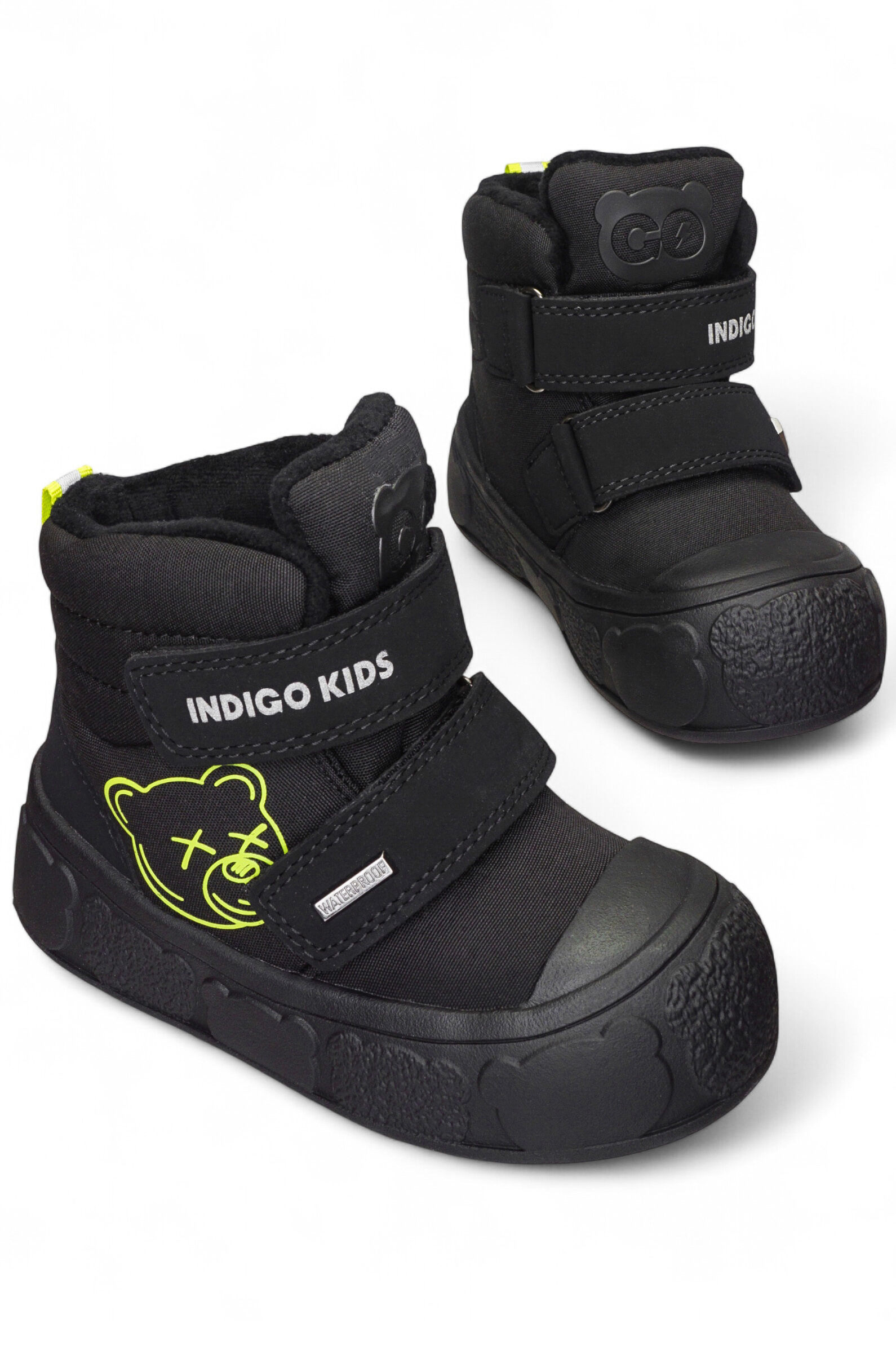 Ботинки мал. АРТ.70-1050H,чер-зел,тек-и.к/байка