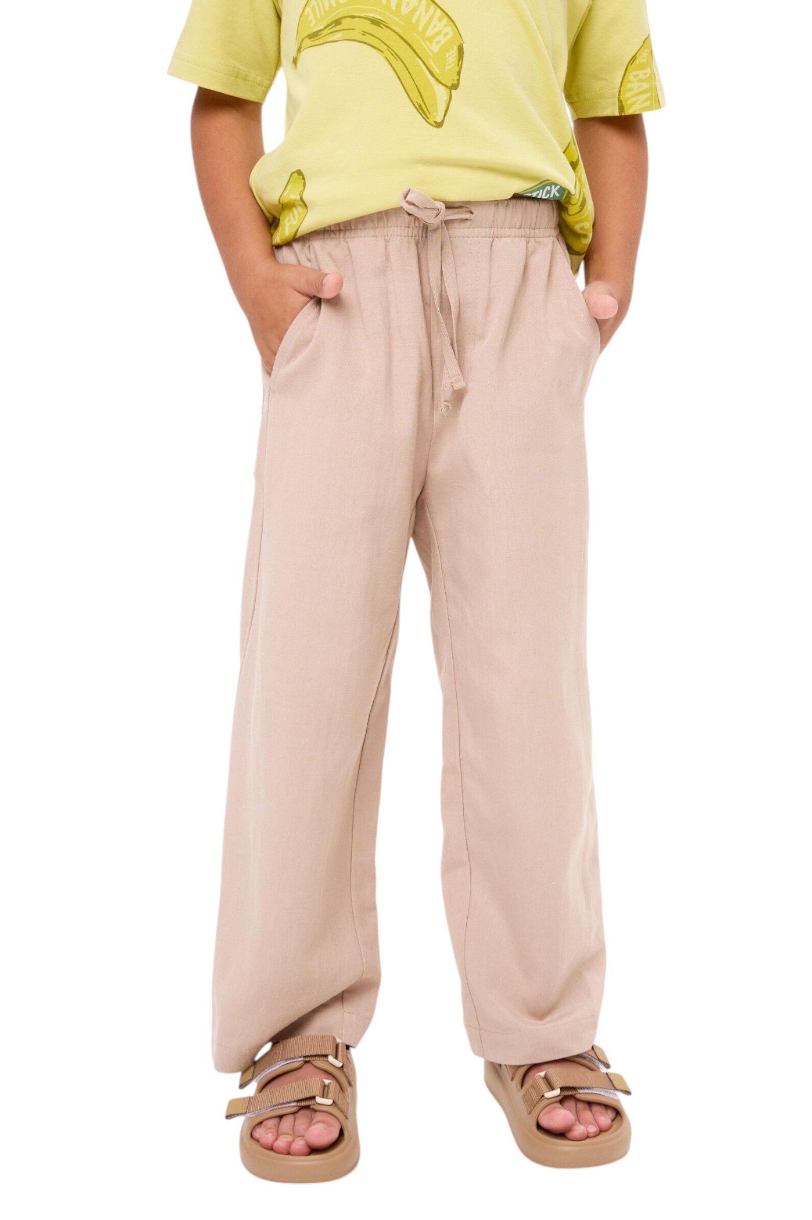 Брюки мал. АРТ.261112,беж,вис-лен