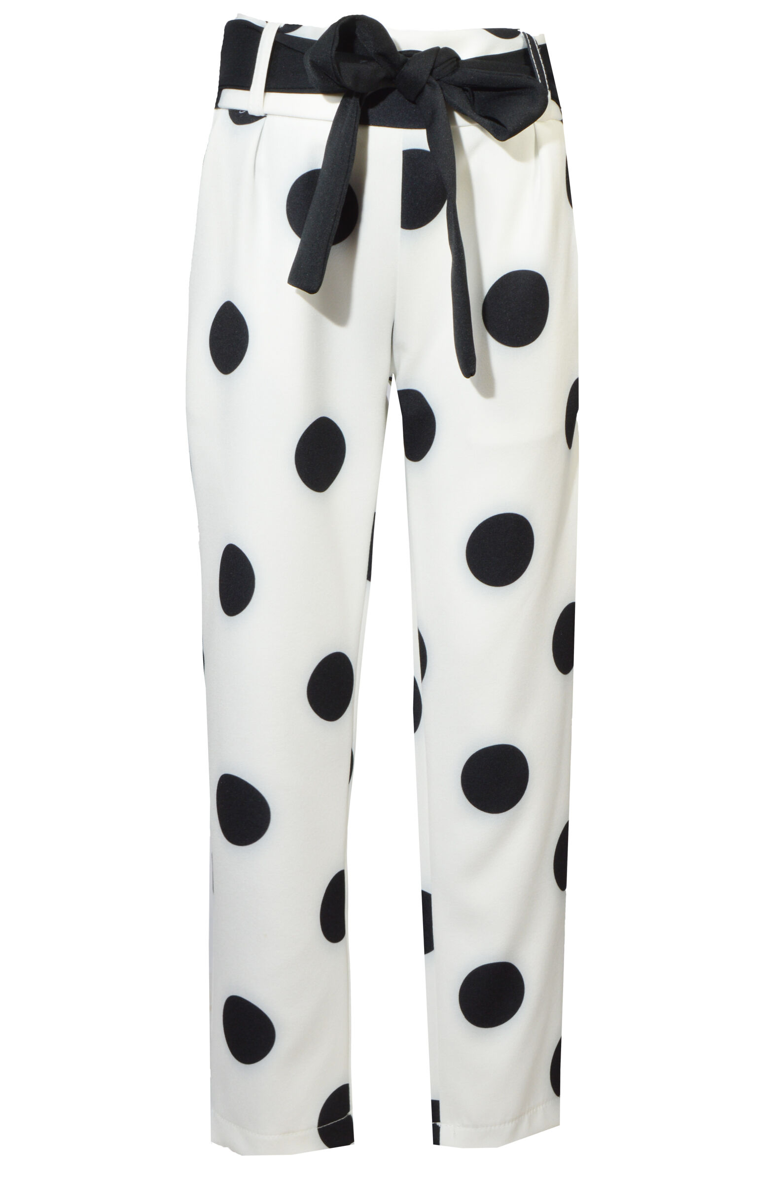 Брюки дев. АРТ.8157,бел-чер,пэ