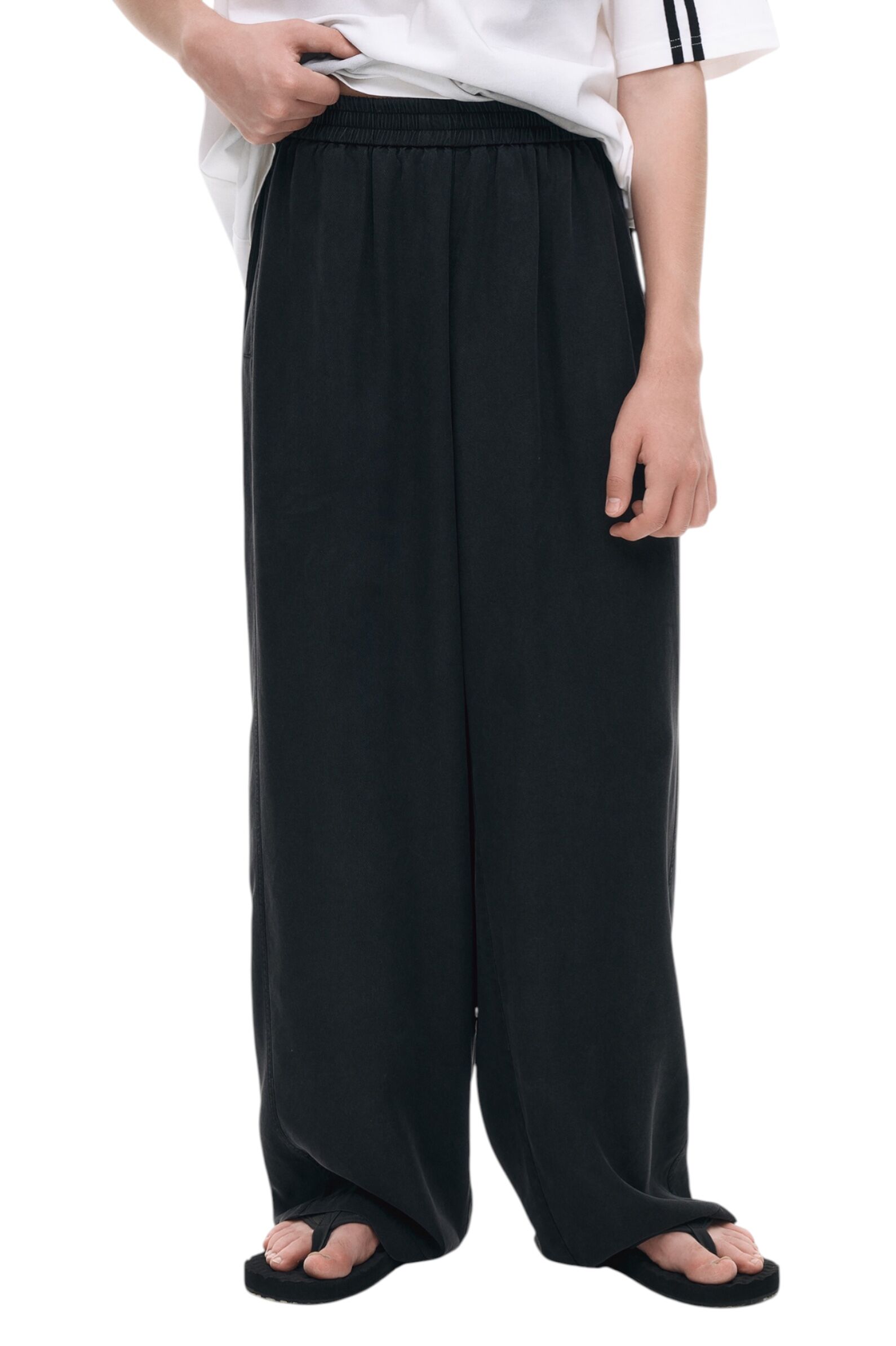 Брюки дев. АРТ.AA237316,чер,хл-пэ