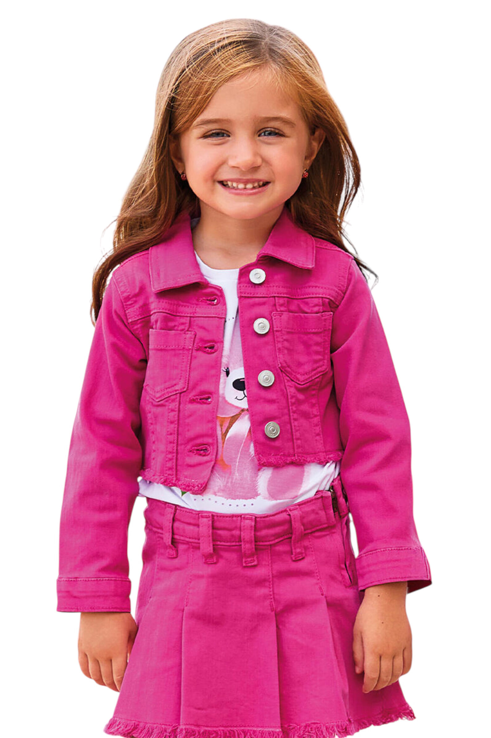 Джинсовка дев. АРТ.0.B238.00,фукс,хл-эл