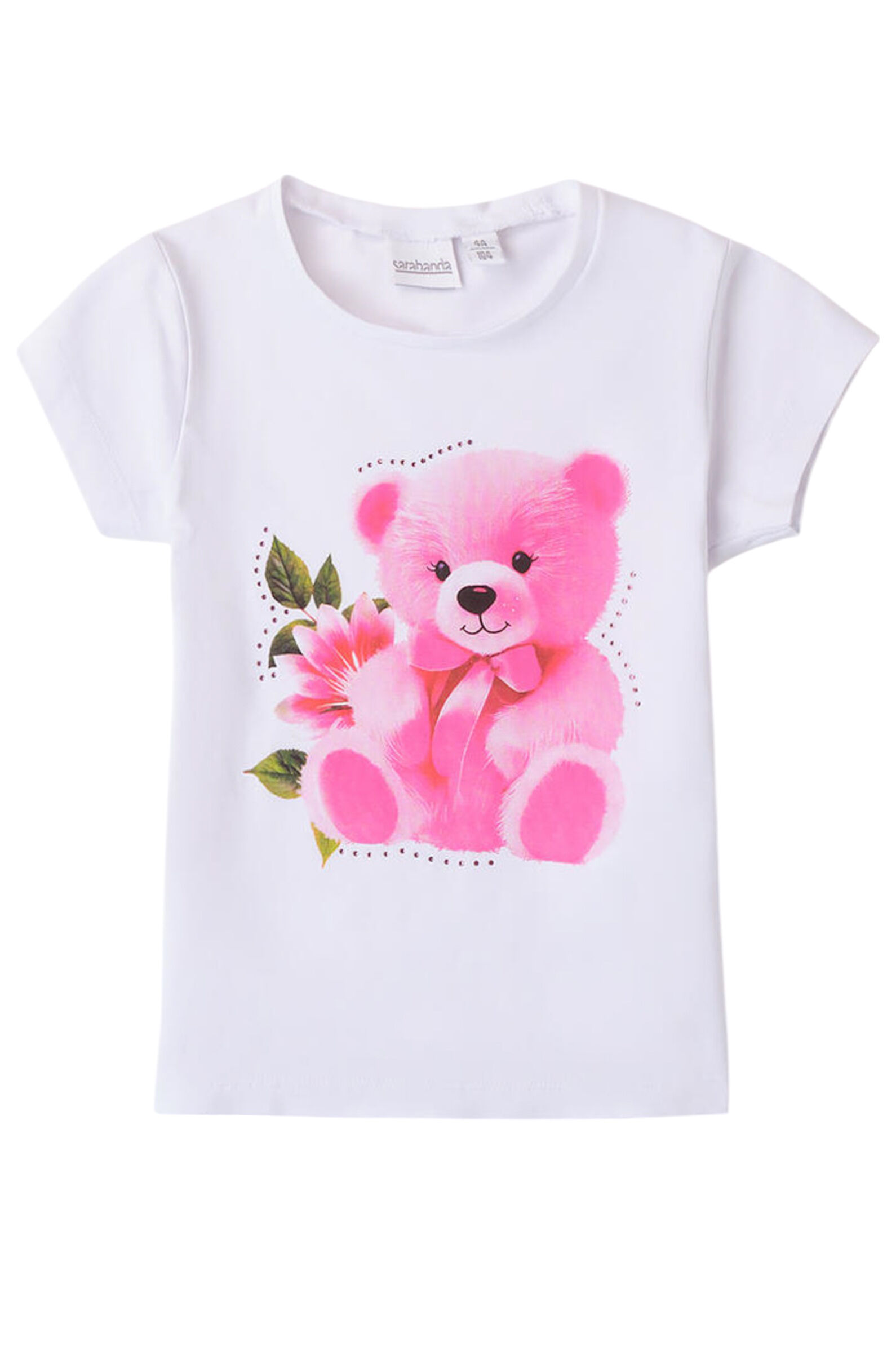 Футболка дев. АРТ.0.B208.00,бел-роз,хл-эл