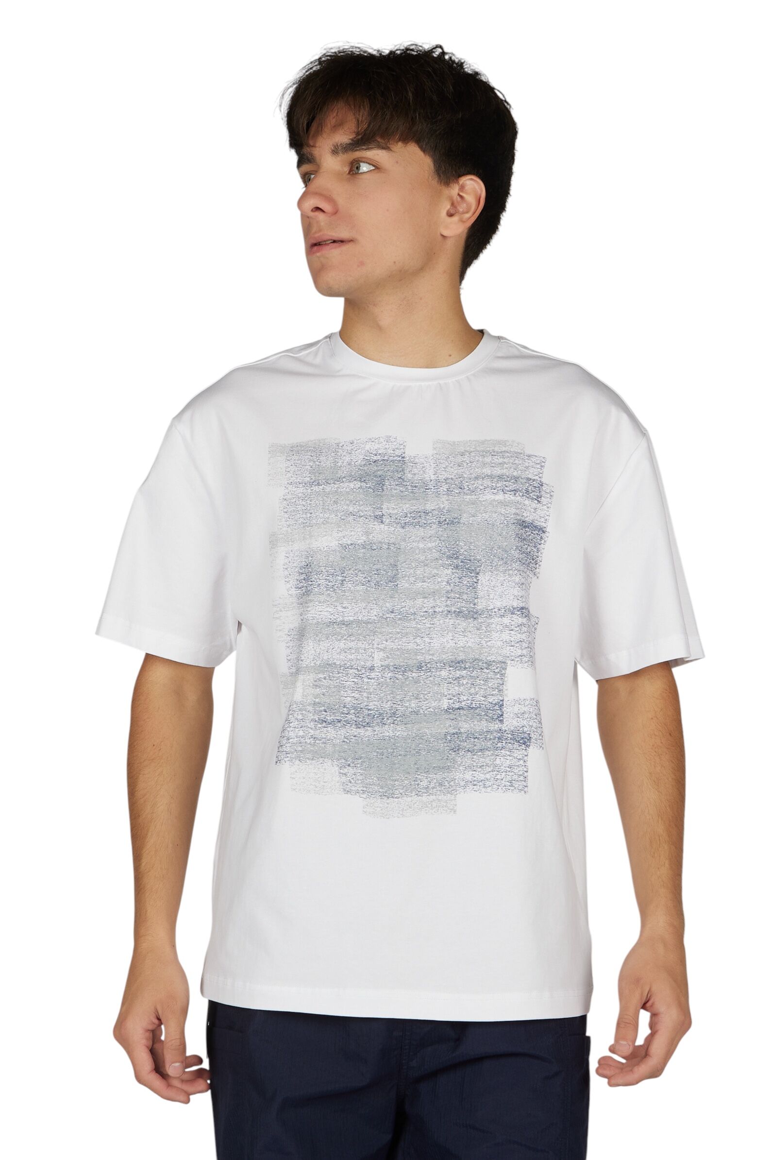 Футболка АРТ.B-TS36108,бел-син,хл-эл